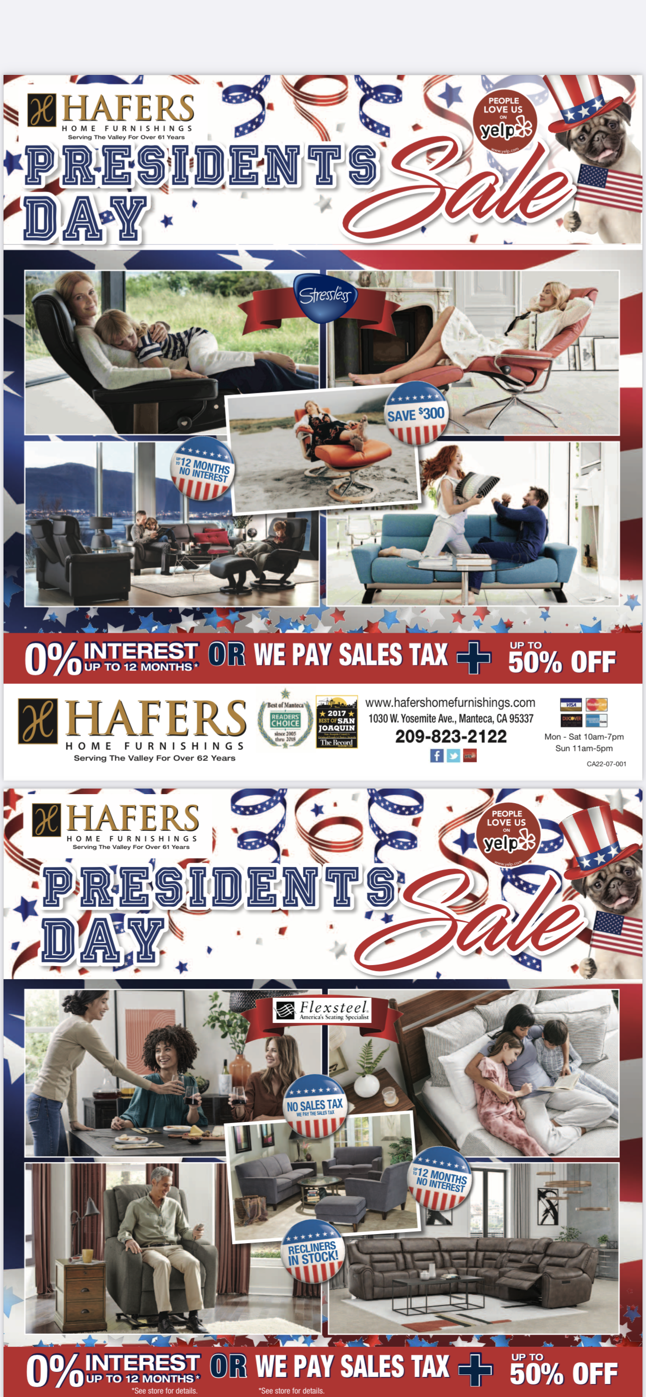 Hafers Home Furnishings Presidents Day Sale