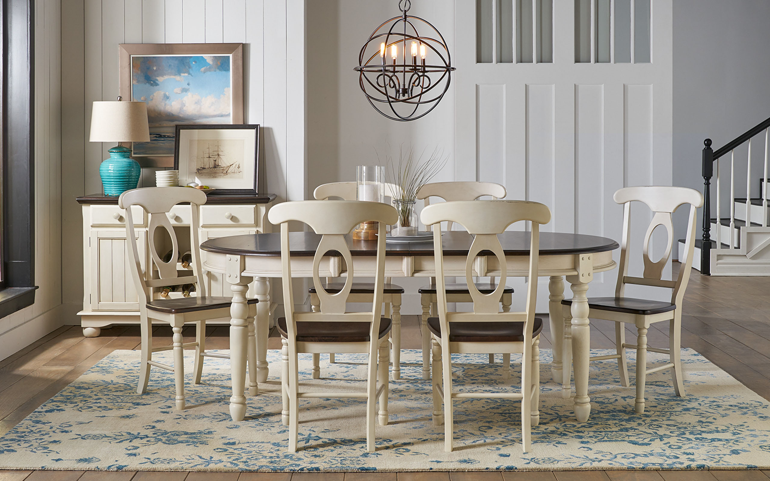 A stylish living room featuring A-America Wood Furniture, showcasing solid wood craftsmanship and elegant design.