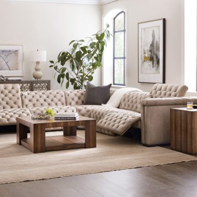 Hooker | Hooker Furniture Living Room Savion Grandier 5-Piece Power HR Sectional w:2 Power Recline 2