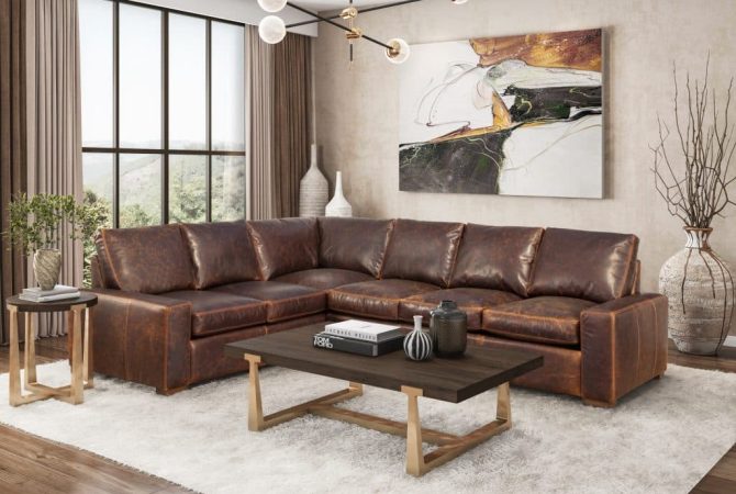 Omnia Leather Sectionals