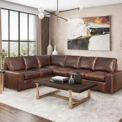 Omnia Leather | Polo Club Bourbon Sectional 2